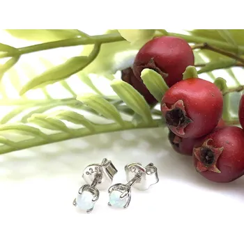 Řetízek Jan Kos jewellery Stříbrné náušnice s opálem 12122458