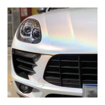 Polep vozidla Chromovaná laserová bílá auto wrap fólie 152x100cm - interiér/exteriér