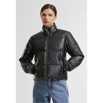 Pánská casual bunda Ladies Synthetic Leather Puffer Jacket M