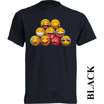 Dívčí tričko detske-levne-bavlnene-tricko-smajlici Barva: Black -černá, velikost: 164