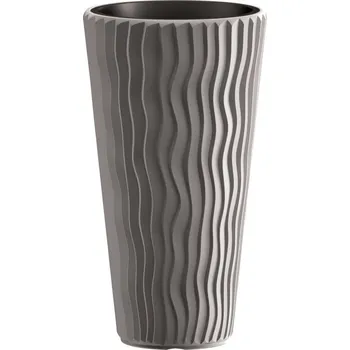 Květináč Prosperplast Květináč SANDY SLIM šedý kámen 34,9 cm