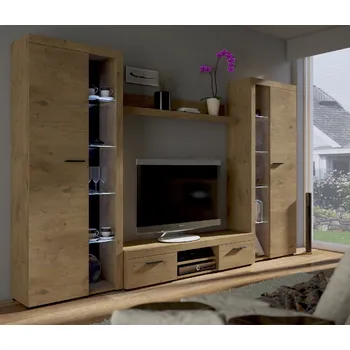 Obývací stěna Stolarz Lempert Obývací stěna RUMBA XL Zvolte barevné provedení: Dub Lefkas / Dub Lefkas