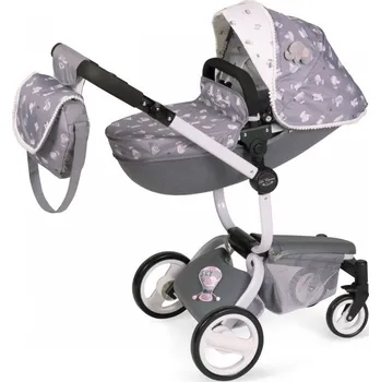 Kočárek pro panenku DeCuevas 81435 Sky 2020 3v1 šedý