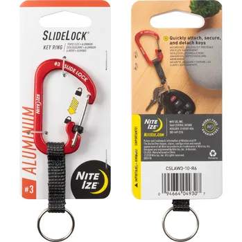 Klíčenka Nite Ize SlideLock Key Ring Aluminum Barva: Červená