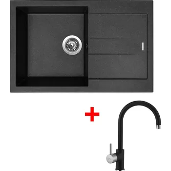Granitový dřez Sinks AMANDA 780 Granblack + Vitalia GR