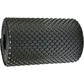 Geotextilie MIDAS Nopová folie černá 08 D400g, s výškou nopu 8 mm o rozměrech 1m x 20 m (20 m2).