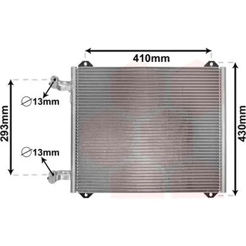 Výparník klimatizace Kondenzátor, klimatizace VAN WEZEL 03005193