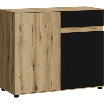 Komoda ArtExt Komoda CAMINO 2D1S | dub evoke/černá aksamit