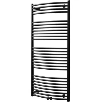 Radiátor EBS Grande Radiátor 75x133 oblý, středové připojení, černý samet DGRR13300750SM51-6502