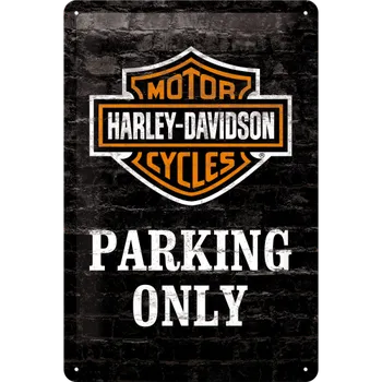 Plechová cedule Postershop Plechová cedule: Harley-Davidson Parking Only - 30x20 cm