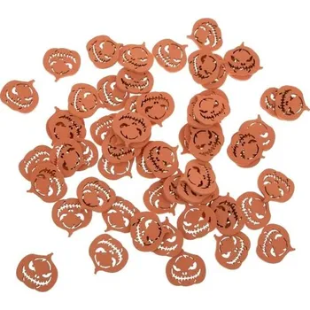 Party dekorace Dřevěná dýně - oranžová - sada 60ks