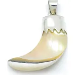 Stříbrný přívěsek s mušlovinou roh hojnosti Chlam