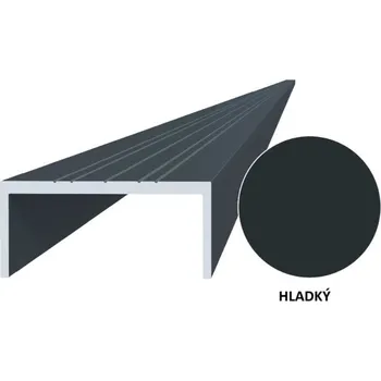 Hliníkový uchycovací profil pro lamely, tvar U, šířka 50 mm, antracit RAL7016, hladký 3m +/- 5mm (AL-UP3-A-3)