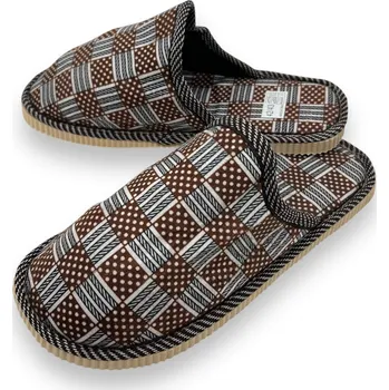 Pánské pantofle Fashion Pánské hnědé domácí papuče Barva: Hnědá, Velikost: 44/45