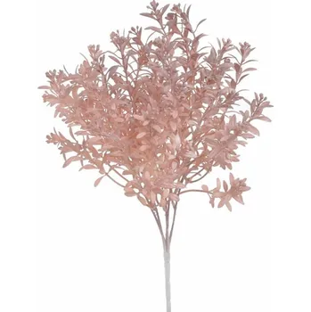 umělá květina Trs rostlina s drobnými lístky - starorůžová