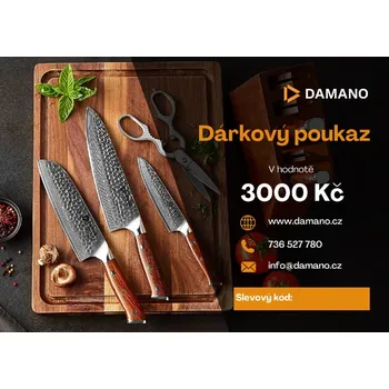 Damano Dárkový poukaz v hodnotě 3000,- Kč