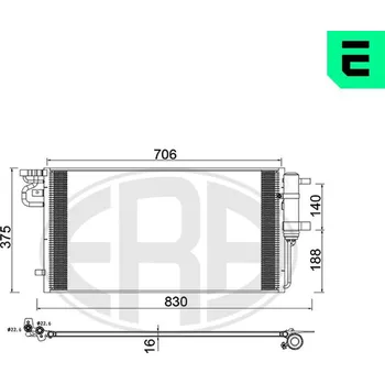 Klimatizace automobilu Kondenzátor, klimatizace ERA 667269