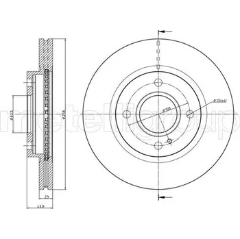 Brzdový kotouč Brzdový kotouč METELLI 23-0975C