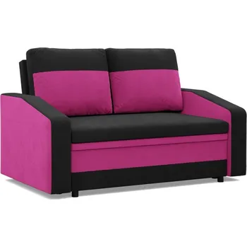 Sedací souprava Rozkládací pohovka HEWLET Černá-fialová