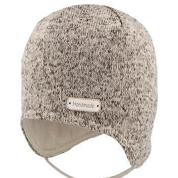 Kojenecká čepice RDX Kojenecká vázací čepice Handmade Hnědá Vel. 1