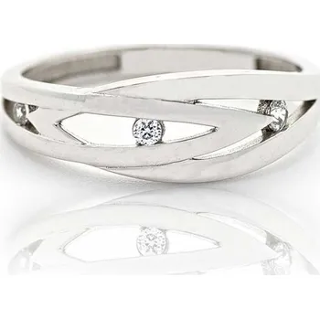 Prsten Diante Zlatý prsten s bílým kamenem 59626102