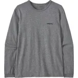Patagonia Long-Sleeved P-6 Logo Women Gravel Heather šedá S