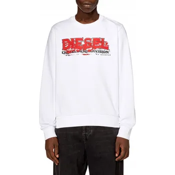 Pánská mikina MIKINA DIESEL S-GINN-K40 SWEAT-SHIRT BRIGHT WHITE