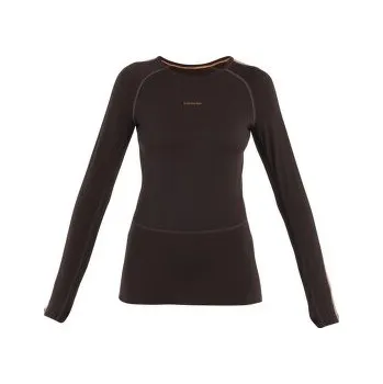 Dámské tričko Icebreaker 260 ZoneKnit LS Crewe Women BITTERSWEET/CEDAR WOOD/CB hnědá L