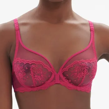 Podprsenka Simone Pérèle - Intrigue podprsenka plná s nižším středem nevyztužená disco pink 85F 1E2319