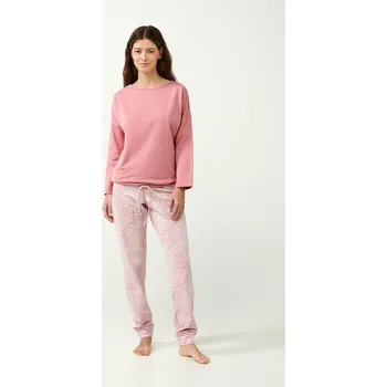 Pánské pyžamo Vamp - Růžové pyžamo s leopardím potiskem 21393 - Vamp rose elegance L