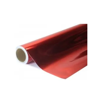 Polep vozidla Chromovaná zrcadlová červená auto wrap fólie 152x400cm - interiér/exteriér