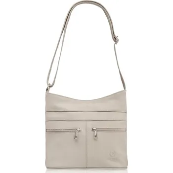 Kabelka Paolo Peruzzi Dámská kožená crossbody taška PAOLO PERUZZI; šedá