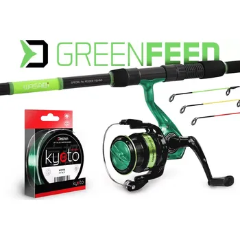 Rybářský prut Feederový set Delphin GreenFEED 300cm 100g+3T+0,261mm
