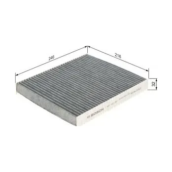 Kabinový filtr Kabinový filtr Mercedes G-CLASS (W463) Bosch - 230GE, 300GE, G320, G500, 500GE, G55AMG, -