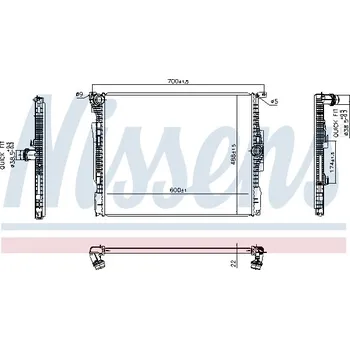 Motor automobilu Chladič, chlazení motoru NISSENS 606513