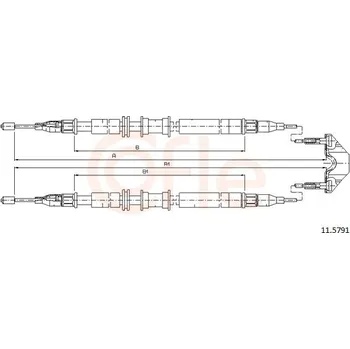 Lanko parkovací brzdy Tažné lanko, parkovací brzda COFLE 92.11.5791