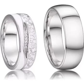 Prsten Stříbrné snubní prsteny SP-7039