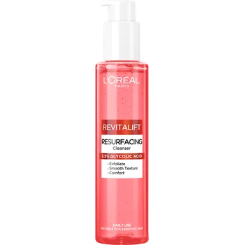 Čistící gel L'Oréal Revitalift Resurfacing Cleanser exfoliační čisticí gel s kyselinou glykolovou 150 ml