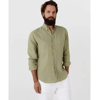 Pánská košile Magic Linen Klasická pánská lněná košile SINTRA v barvě Sage Velikost: M