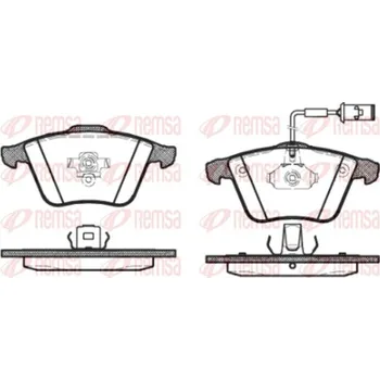 Brzdová destička Sada brzdových destiček, kotoučová brzda REMSA 0964.52