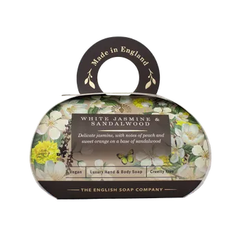 Mýdlo English Soap Company White jasmine & Sandalwood Tuhé mýdlo, 260 g