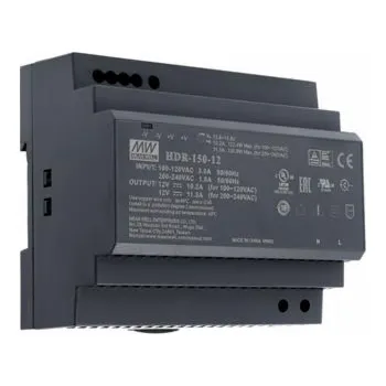 spínaný zdroj Zdroj Mean Well HDR-150-12 Průmyslový napájecí spínaný, 12V, 150W, na DIN