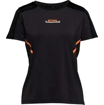 Dámské tričko Funkční tričko TIMBERSPORTS dámské STIHL (04213008834) (Funkční tričko v černé, tmavě šedé a oranžové barvě STIHL, s logem TIMBERSPORTS® na hrudi. )