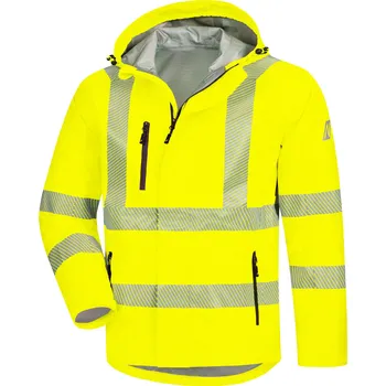 pracovní bunda NITRAS MOTION TEX VIZ PLUS – Výstražná nepromokavá bunda, neonově žlutá Velikost: 3XL