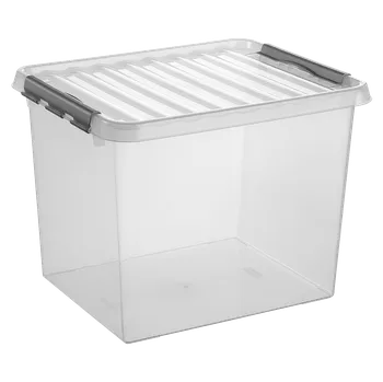 Úložný box Box s víkem Q-Line, 50 × 40 × 38 cm, 52 l, transparentní 79900609