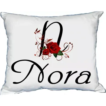 Dekorativní polštářek Polštář s dámským jménem NORA (polštářek dámské jméno )
