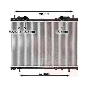Motor automobilu Chladič, chlazení motoru VAN WEZEL 17002184