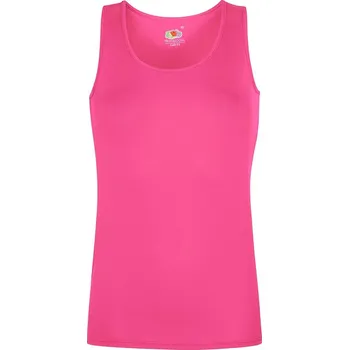 Pánské tričko Performance Women&#039;s Sleeveless T-shirt 614180 100% Polyester 140g Fruit of the Loom růžová 2469950