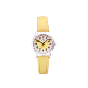 Hodinky JVD Dětské dívčí žluté náramkové hodinky s motýlkem JVD J7227.1 ( )