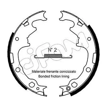 Auto-moto Sada brzdových čelistí CIFAM 153-349